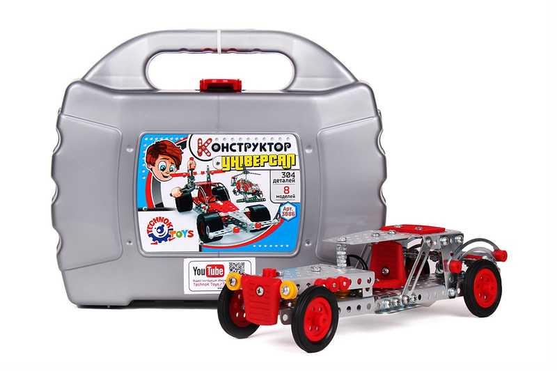 Конструктор металл Technok Toys 3886 Универсал 304 детали 8 моделей (51486)