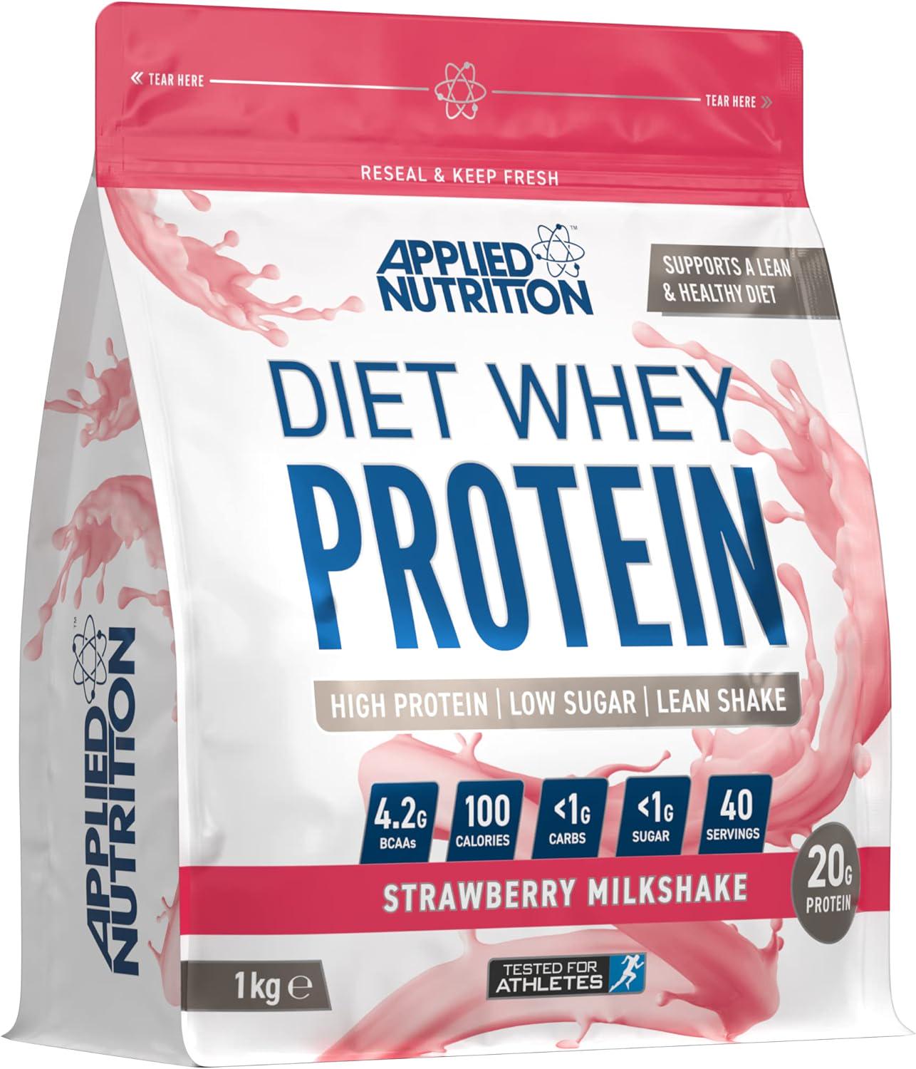 Протеин Applied Nutrition Diet Whey High Protein Powder Strawberry Milkshake 1 кг