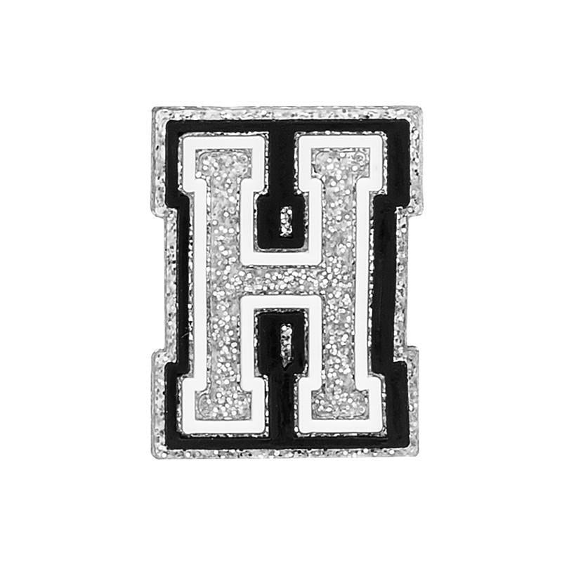 Джибітс для кроксів 5718 Літера H 1 шт. Сріблястий (2087785386)