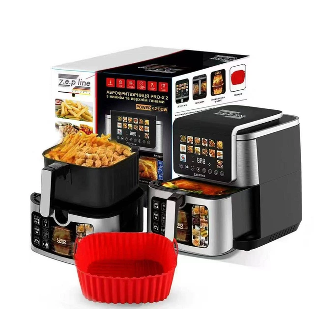 Аэрофритюрница сенсорная Zepline ZP-00339 4200 Вт электрическая Черный (GR-05354) (31120373)