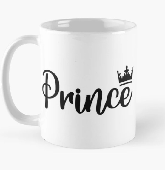 Чашка керамическая с принтом "Prince" 330 мл Белый (ПН256Ч)