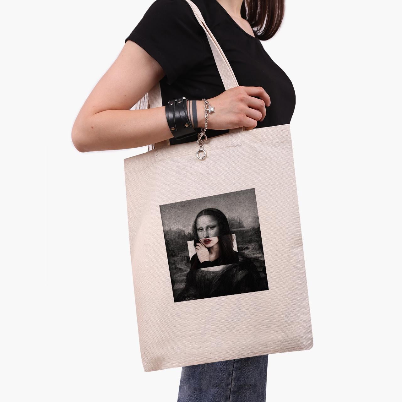 Эко сумка шоппер Mona Lisa La Gioconda Renaissance 41х35 см Бежевый (9227-1202-WT)