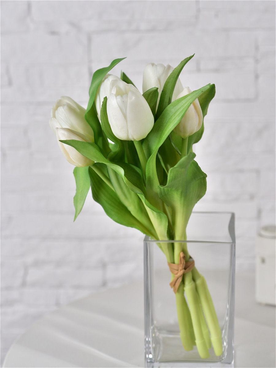 Тюльпан букет Indigo Premium 7 голів 30 см Білий (73229-1) - фото 3 Тюльпан букет Indigo Premium 7 голів 30 см Білий (73229-1) - фото 3