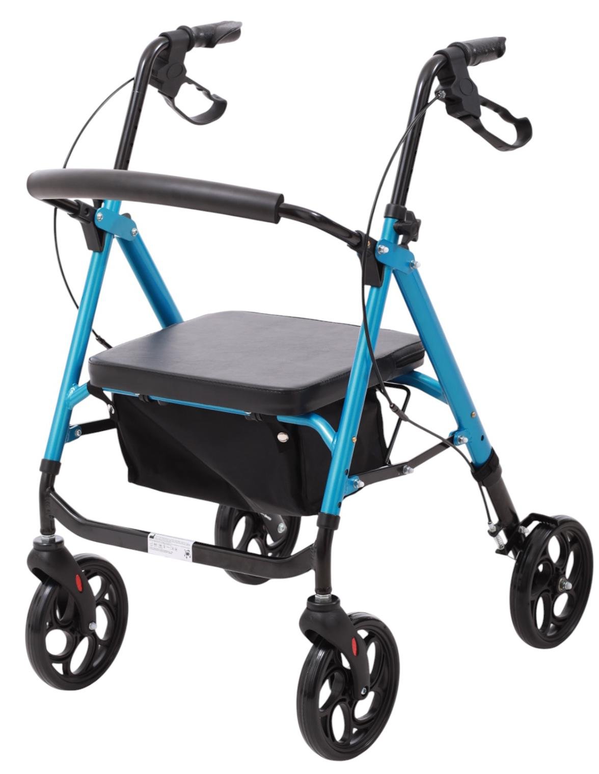 Ролатор алюминиевый MED1-KY9158L-8 облегчен с регулировкой высоты сиденья (MED1-KY9158L-8)