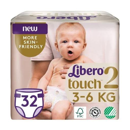 Подгузники Libero Touch размер 2 3-6 кг 32 шт. (НФ-00004481)