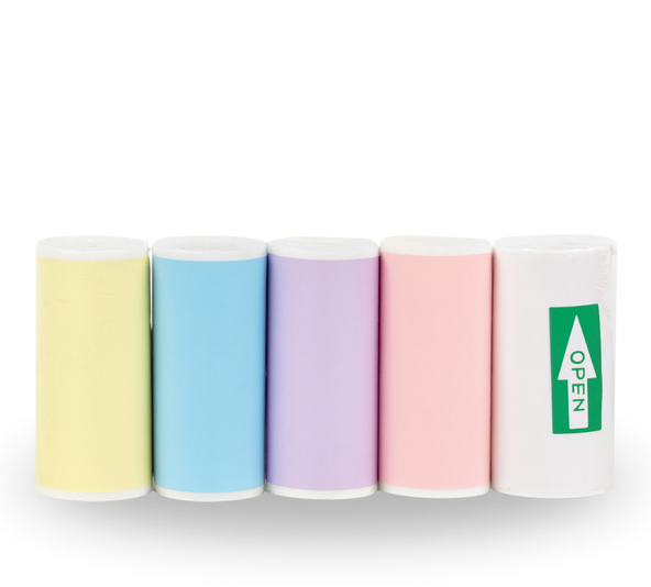 Термобумага цветная для детского фотоаппарата/минипринтера 5 рулонов в комплекте (122378476)