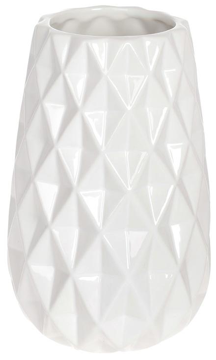 Ваза керамическая Stone Flower Гретта 14x14x23 см Белый (BD-795-429)