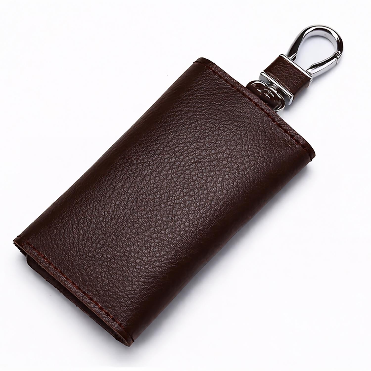 Ключница из искусственной кожи Темно-коричневый (88236)