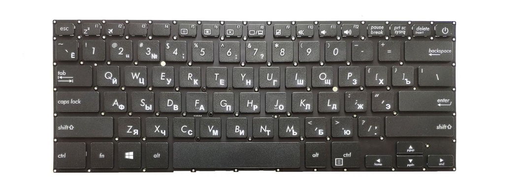 Клавиатура для ноутбука Asus V410 V410UQ матовая (0KNB0-F124RU00)