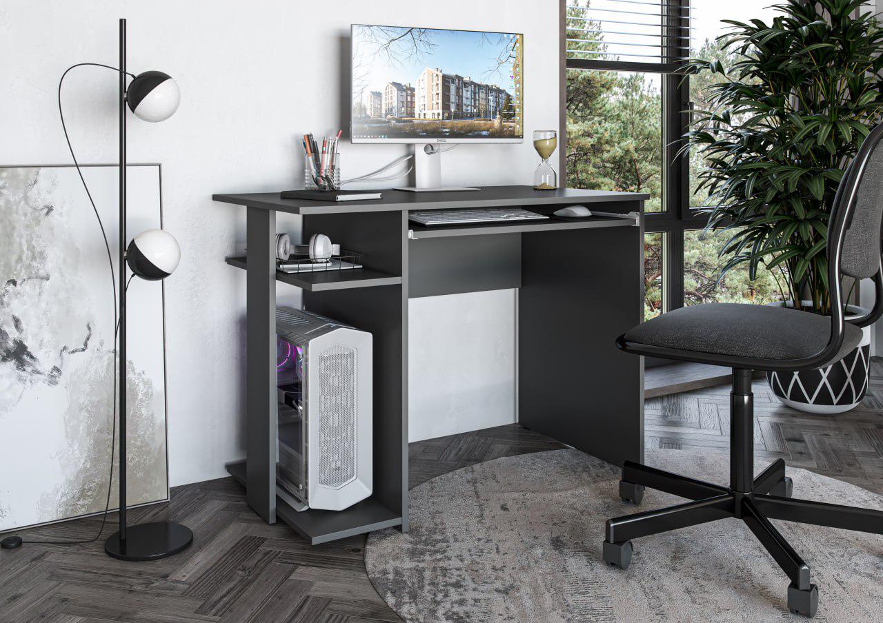 Стол компьютерный/письменный Win Мебель Чикаго Графит (27734113)