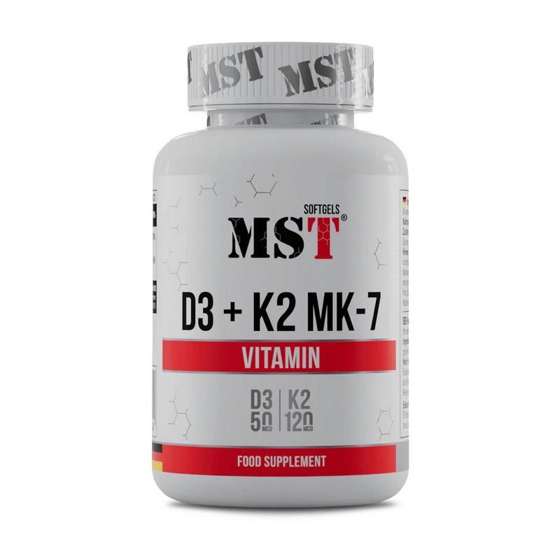 Витамин D3 2000 МЕ+K2 MK-7 MST Vitamin D3+K2 MK-7 60 мягких капс.