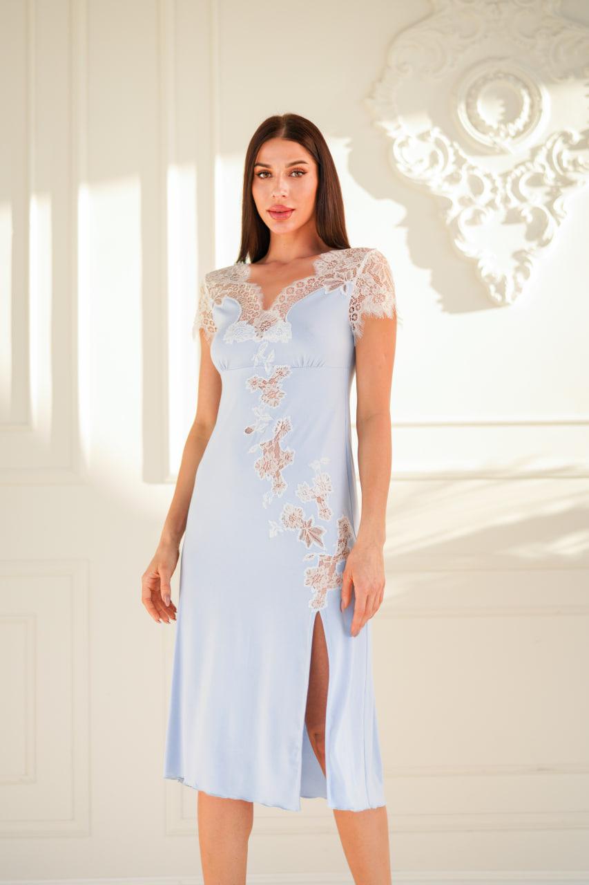 Нічна сорочка Komilfo Miranda 1447 2XL Блакитний (23803)