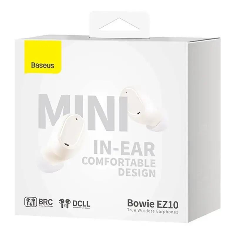 Наушники беспроводные BASEUS Bowie EZ10 TWS Bluetooth 5.3 HiFi 0.06' DLCC с низким уровнем задержки White (EZ063) - фото 5