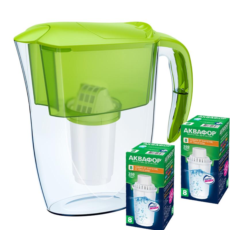 Фильтр-кувшин Аквафор Смайл с двумя картриджами В8 Лимонный (1702301292)