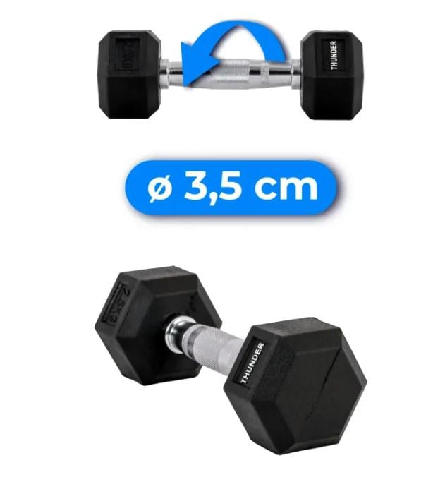 Гантель шестигранный Thunder 2,5 кг (HEXAGONAL-DUMBBELLS-2,5KG) - фото 5 Гантель шестигранный Thunder 2,5 кг (HEXAGONAL-DUMBBELLS-2,5KG) - фото 5