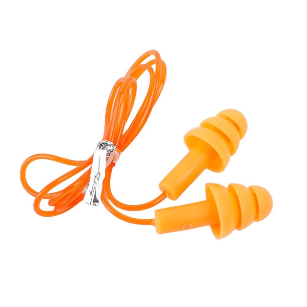 Беруші для плавання SUNROZ з силіконовим шнуром Orange (A11023)