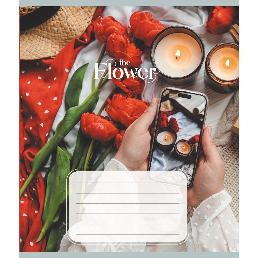 Шкільний зошит Квіткові композиції 060-610307K-2 в клітинку 60 аркушів (RLT55408)