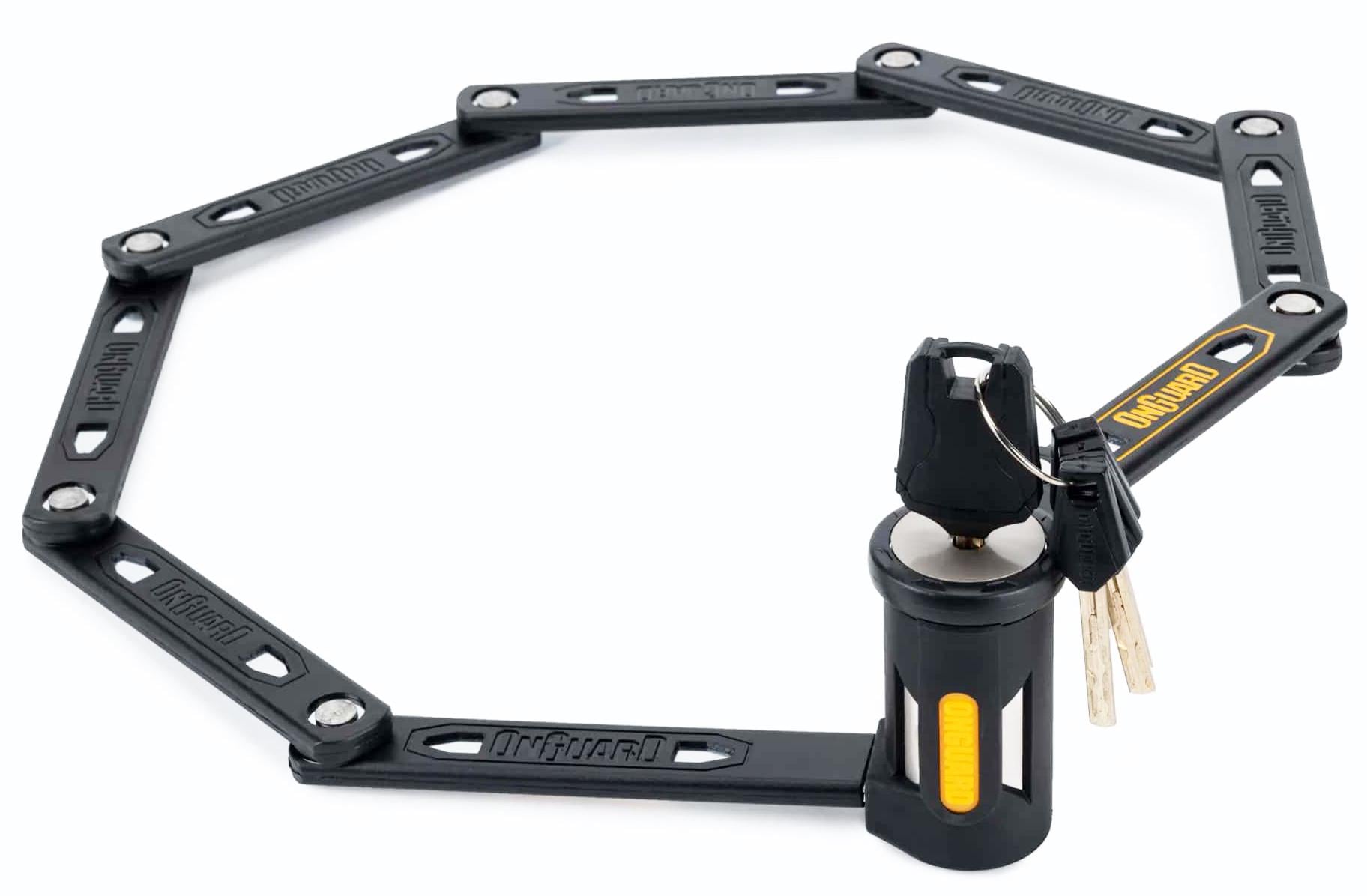 Замок складной Onguard K9 Heavy Duty 112 см прорезиненный короб-держатель на раму 5 ключей