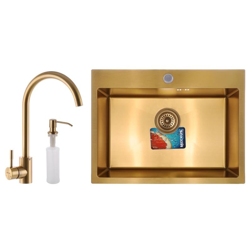 Мийка для кухні MIXXUS SET-6045-200x1.0-PVD MX0589 600x450 мм матова 1 мм (77342)