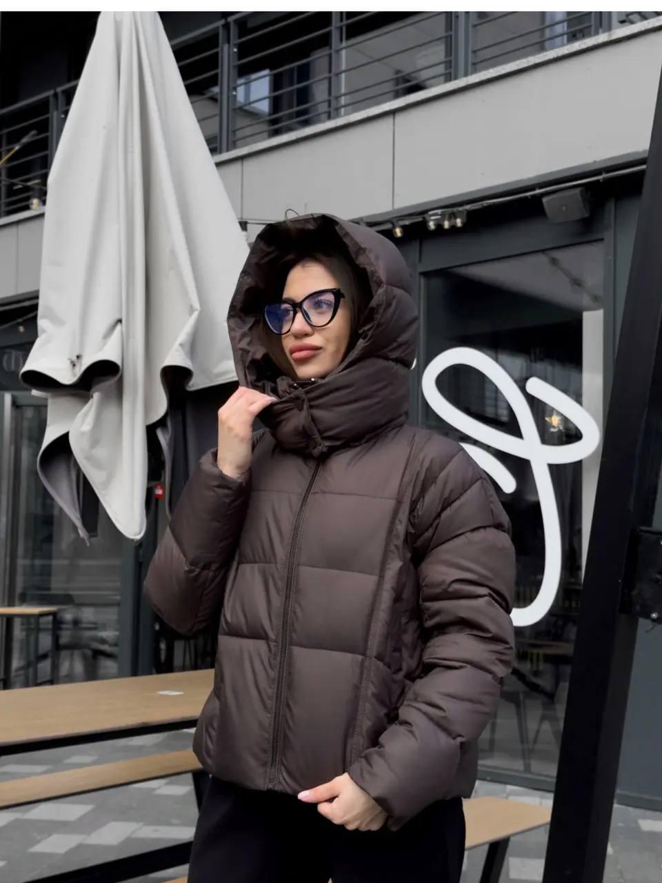 Пуховик женский зимний D&V Coture DV-009 р. 46 Шоколад (29172414) - фото 3 Пуховик женский зимний D&V Coture DV-009 р. 46 Шоколад (29172414) - фото 3