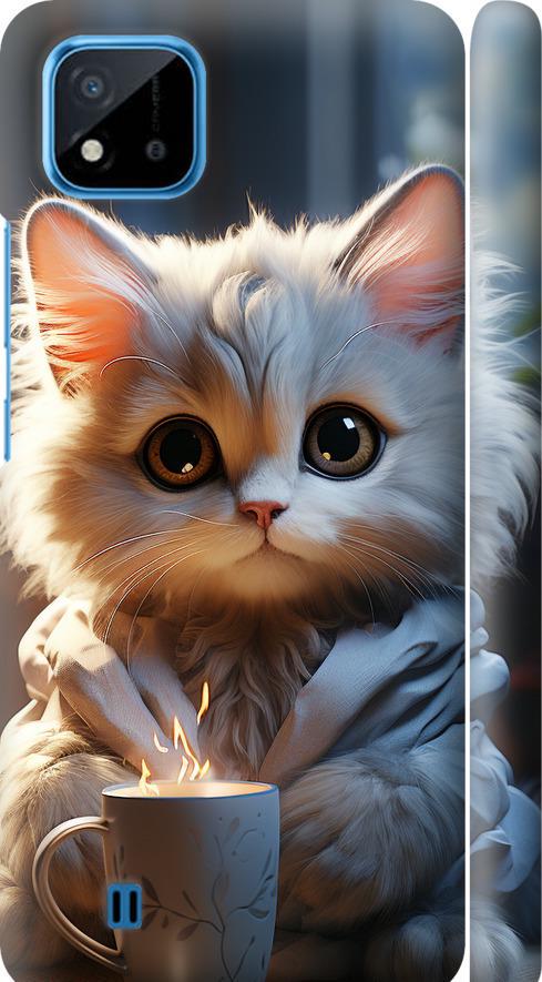 Чехол на Realme C20A White cat (5646m-2416-42517)