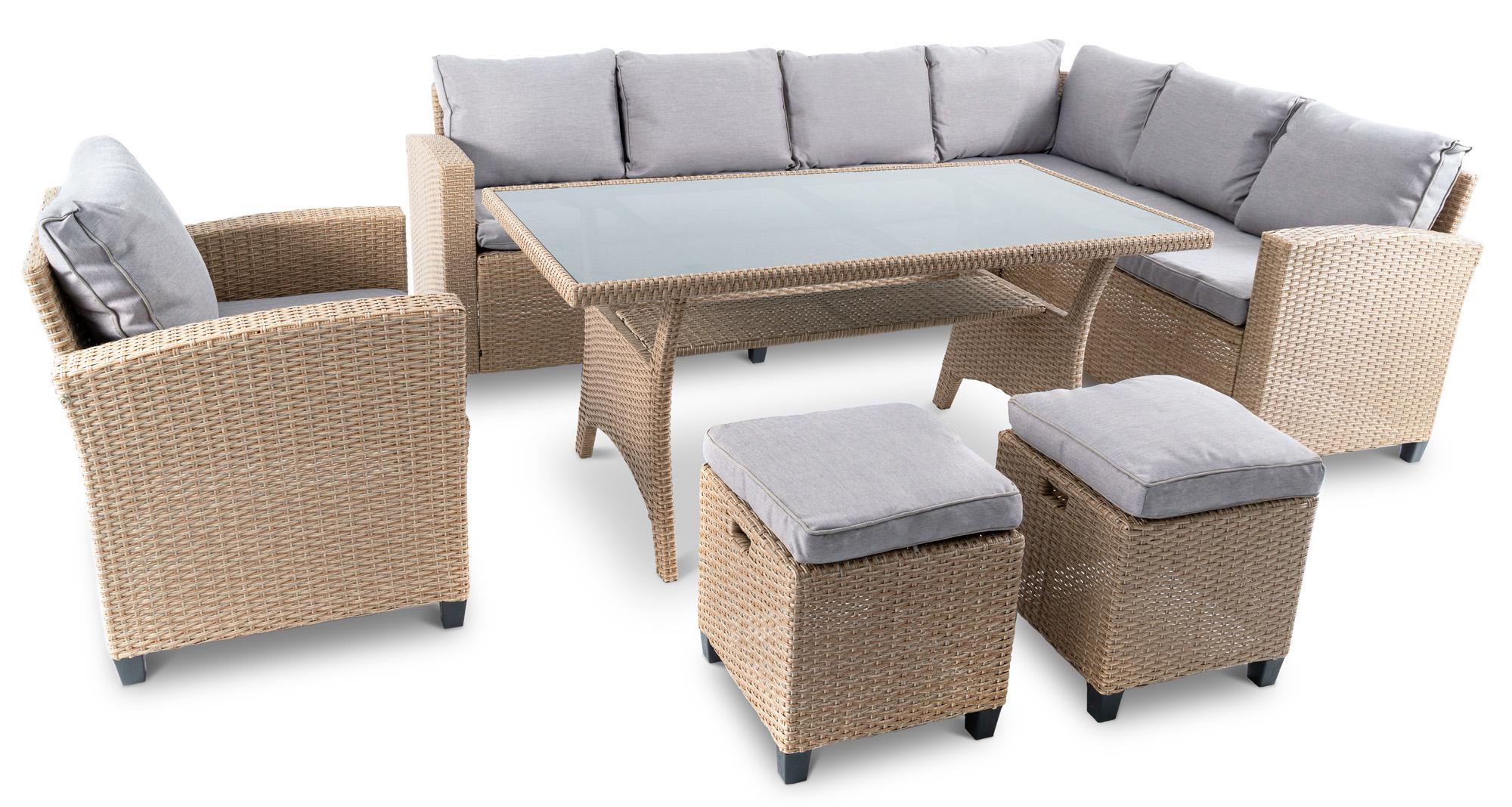 Набор садовой мебели Di Volio ROSSANO Бежевый/Светло-серый