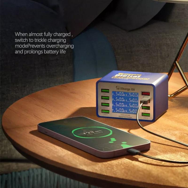 Зарядная станция Mechanic iCharge 8A 7 USB 2,4A 1 QC3.0 45W (ART-15243) - фото 3
