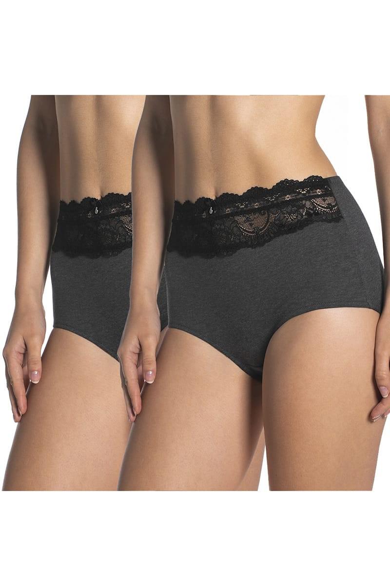 Трусики-шортики Lama р. 8/4XL 2 шт. Серый/Черный (67362)