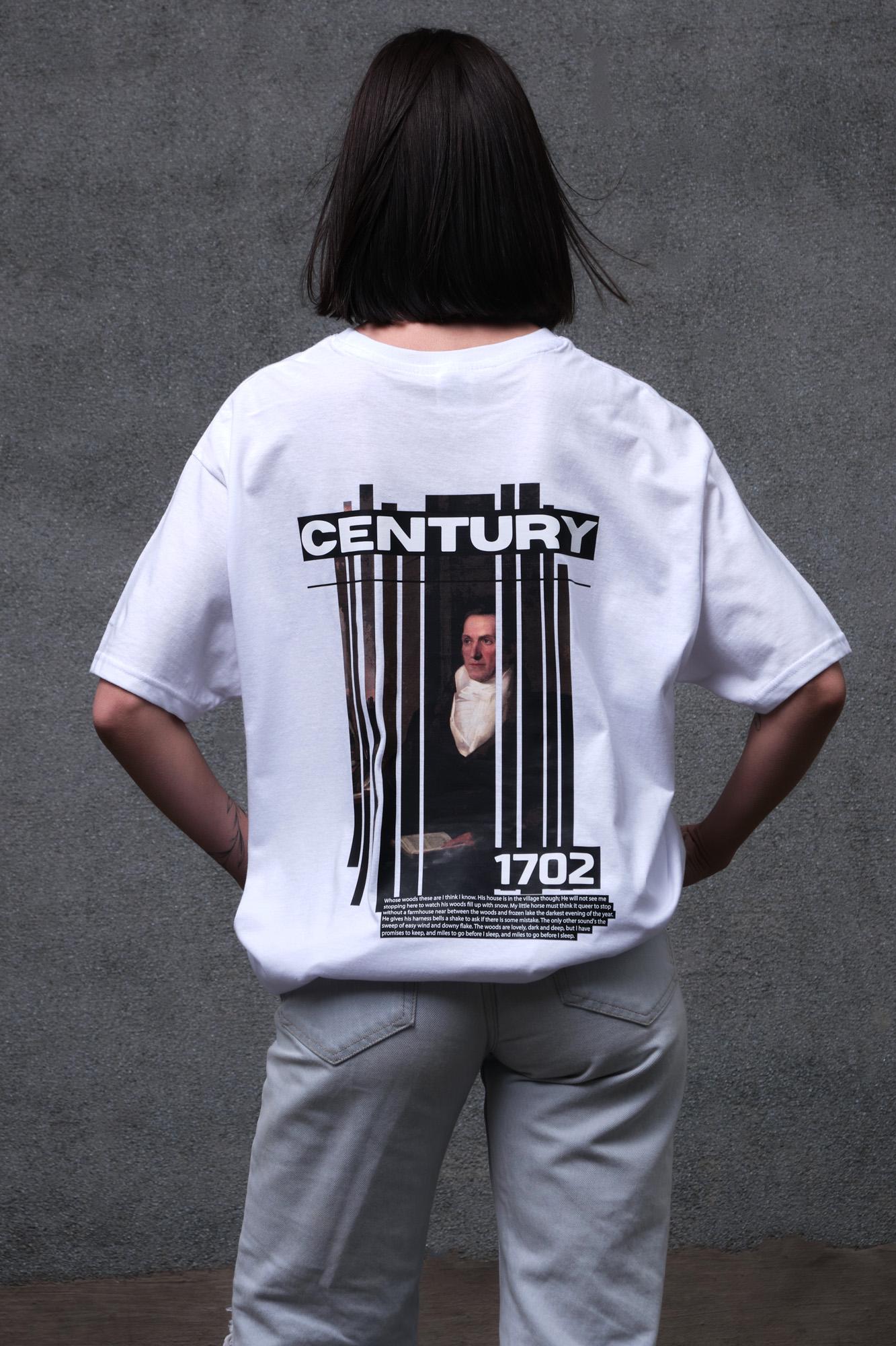 Футболка жіноча Without Century з принтом оверсайз XXL/3XL White (XXL8049273)