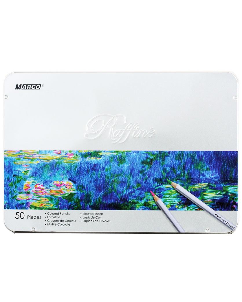 Карандаши цветные Marco Raffine 50 цветов в металлическом кейсе (7100-50TN)