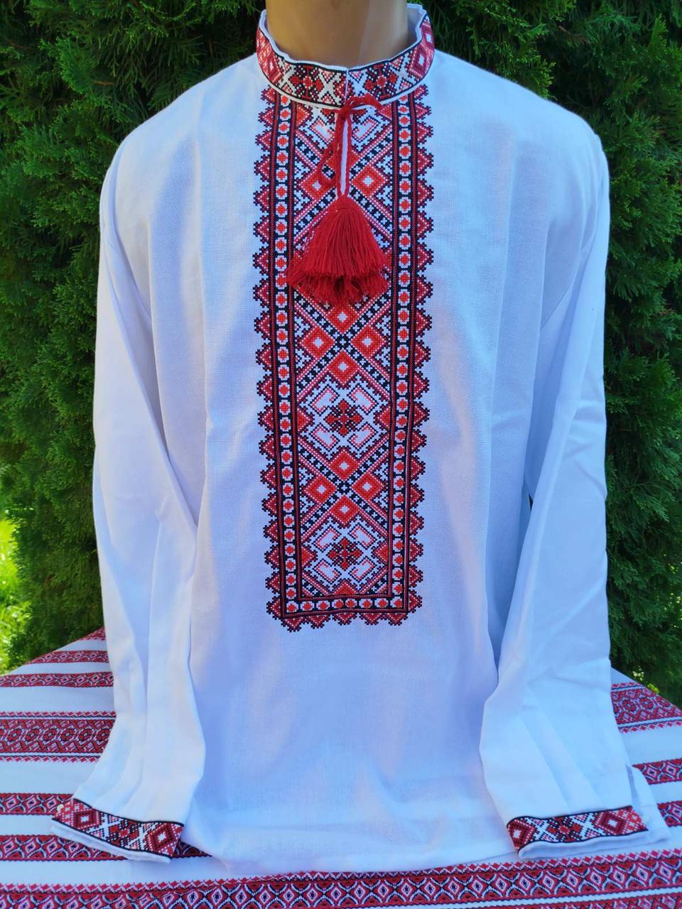 Вишита сорочка для чоловіків Квітковий орнамент р. 54 (29378290)