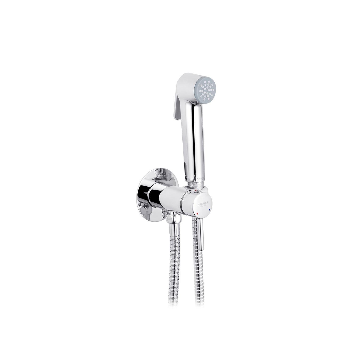 Набір для гігієнічного душу прихованого монтажу Kroner KRP Bidet C082 з змішувачем (CV031550)
