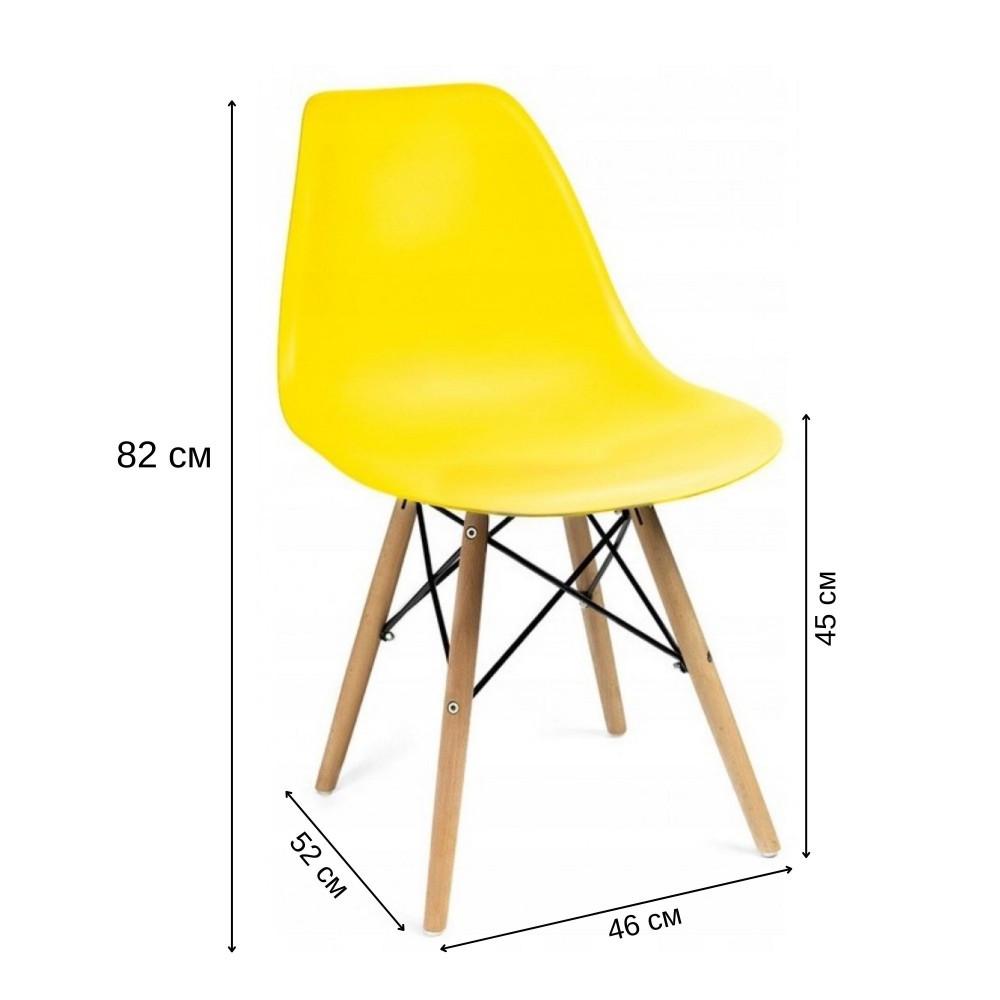 Стул для кухни обеденный Bonro В-173 FULL KD 2 шт. Желтый (47000323) - фото 6 Стул для кухни обеденный Bonro В-173 FULL KD 2 шт. Желтый (47000323) - фото 6