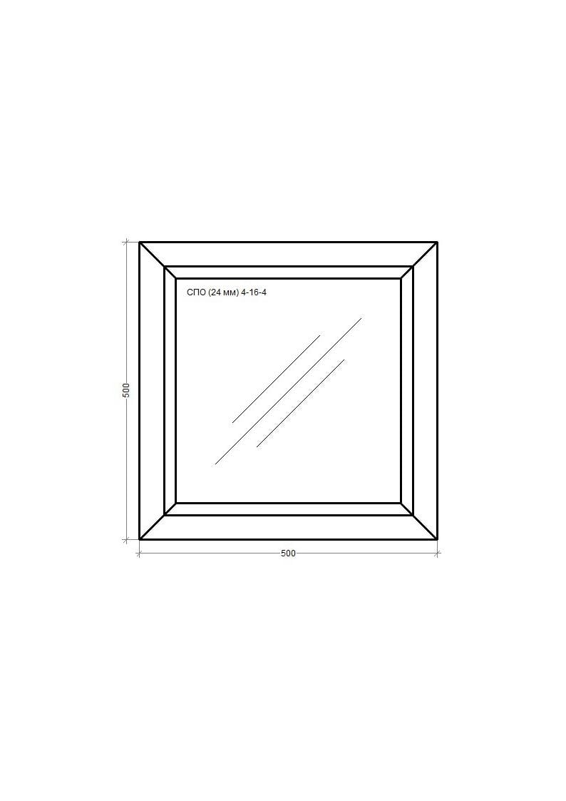 Окно металлопластиковое WDS MiroPlast глухое 500х500 мм (M.0.24.50.50 ) - фото 2