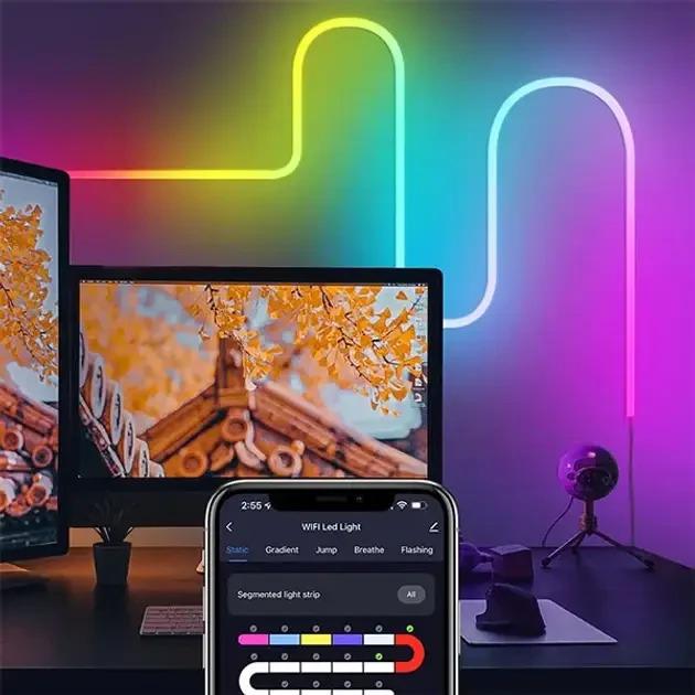 Лента неоновая светодиодная UKC SFK-11 Bluetooth RGB с управлением от телефона 5 м Разноцветный (5414123) - фото 9 Лента неоновая светодиодная UKC SFK-11 Bluetooth RGB с управлением от телефона 5 м Разноцветный (5414123) - фото 9