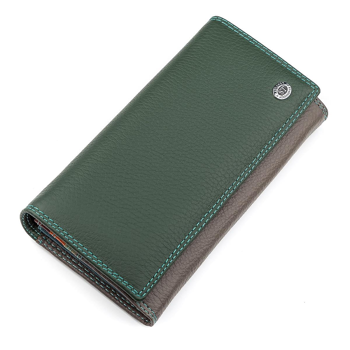 Кошелек женский ST Leather 18300 кожа Зеленый