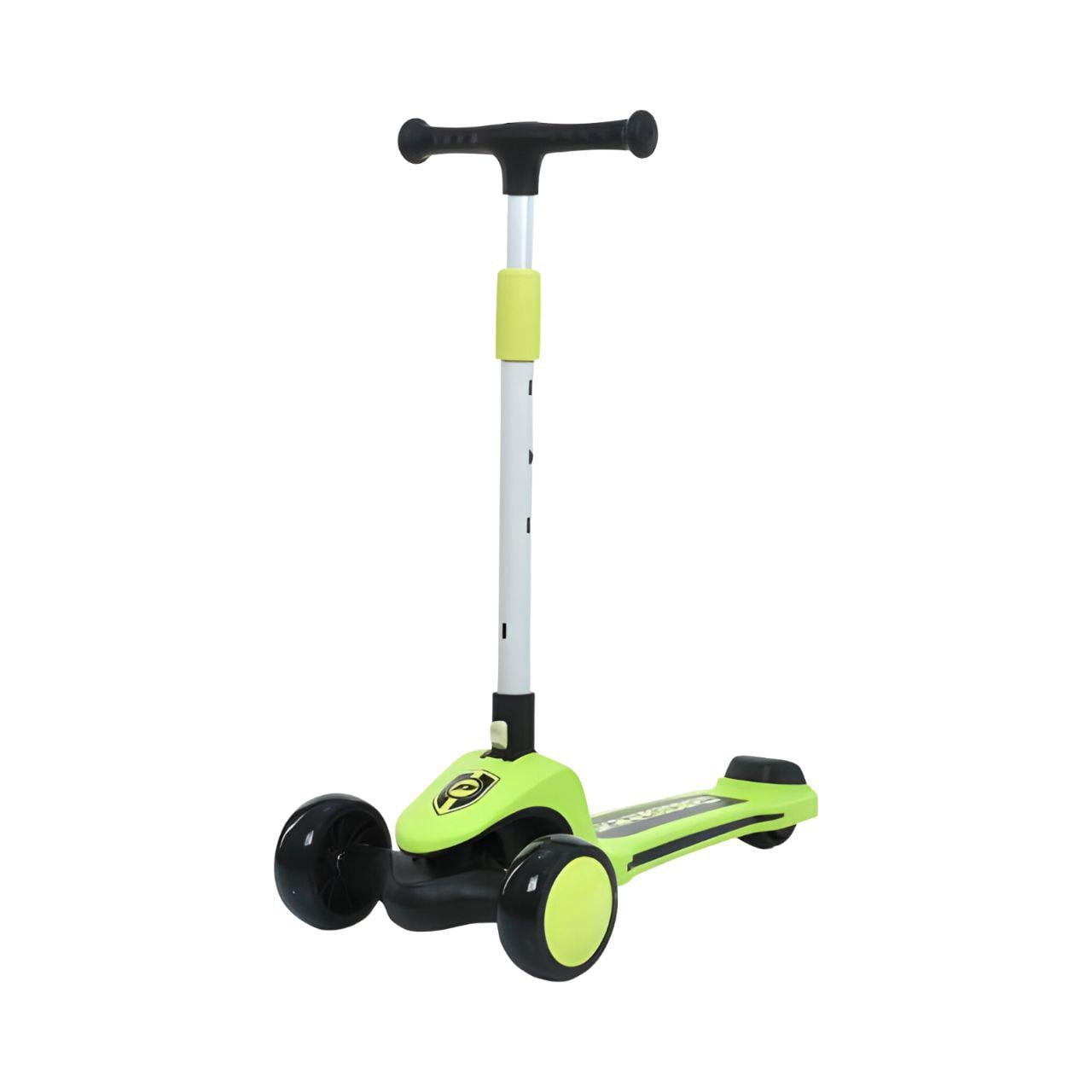 Детский самокат JR3-131-LGR Maxi-Big со светом и музыкой на батарейках Зеленый (26490433)