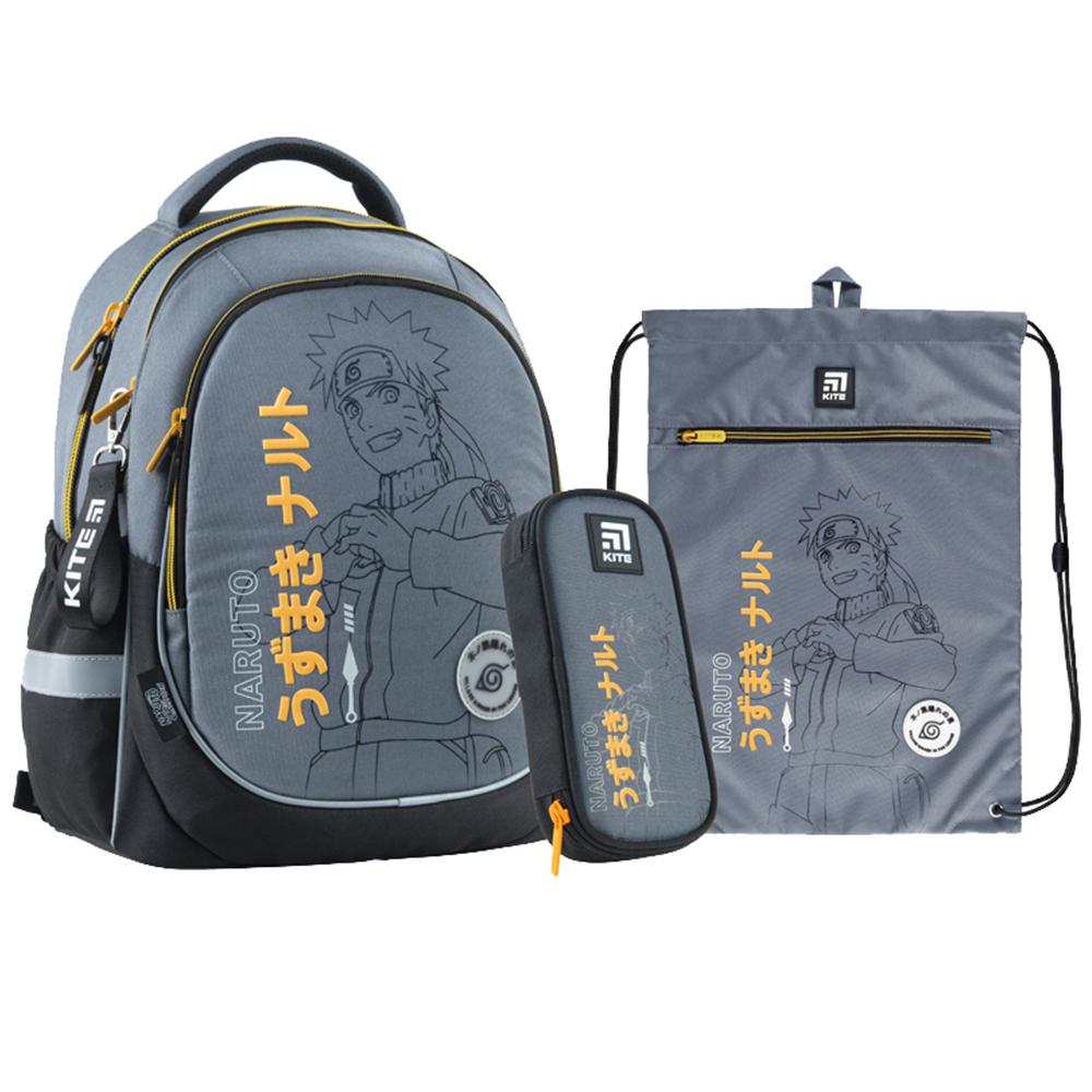 Школьный набор KITE Naruto SET NR23-700M рюкзак/сумка для обуви/пенал (172045)