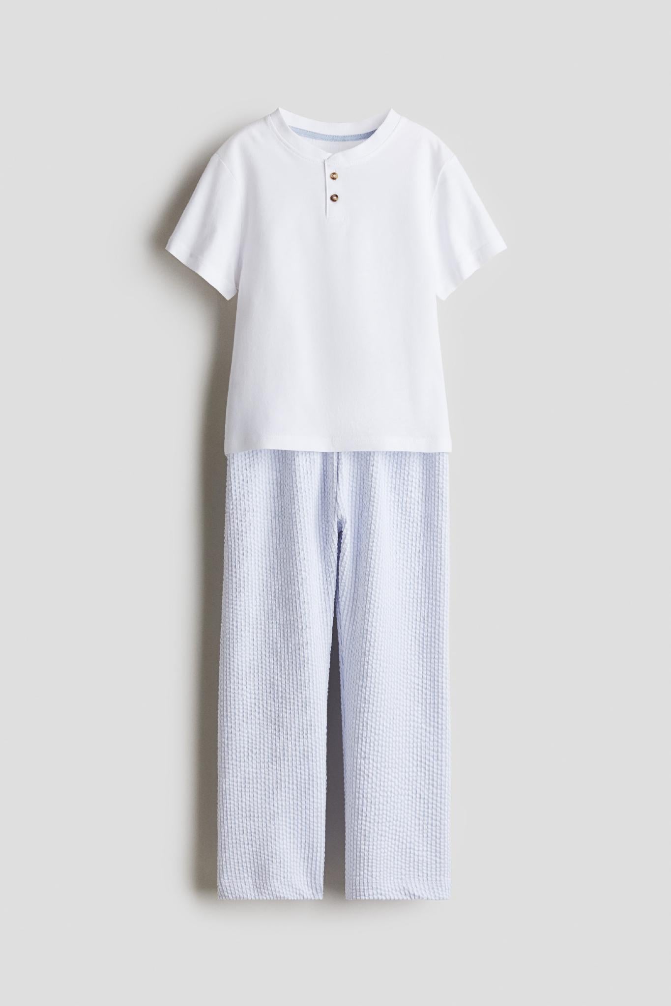Брюки H&M Полоски 122-128 см Голубой (1265627)