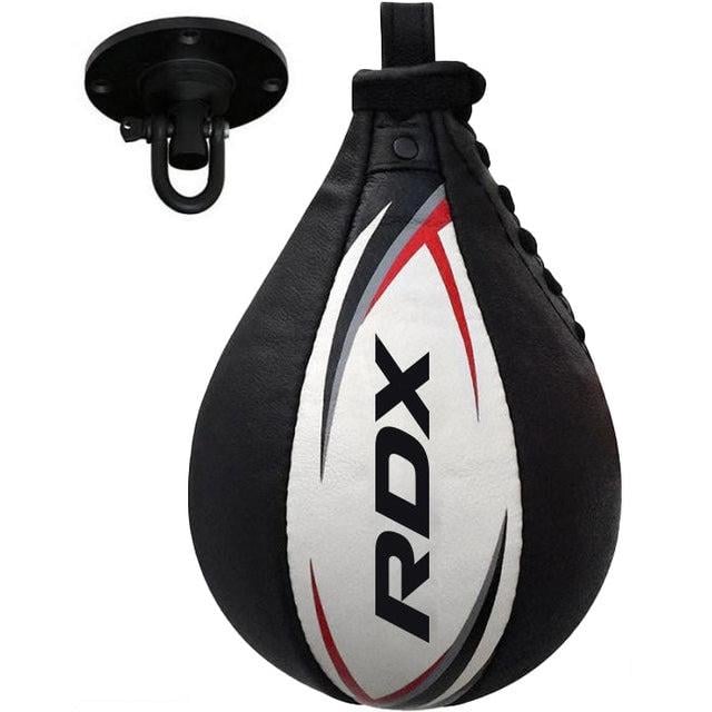 Пневмогруша боксерська RDX 2Y Boxing Speed Ball Leather Multi White/Red Пневмогруша боксерська RDX 2Y Boxing Speed Ball Leather Multi White/Red