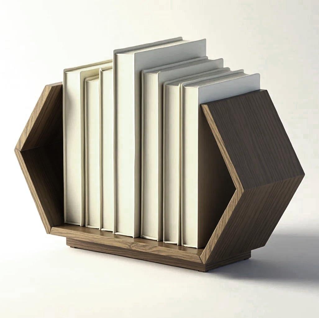 Полка книжная настольная из дерева Дерсис Палисандр (КПА-005402)