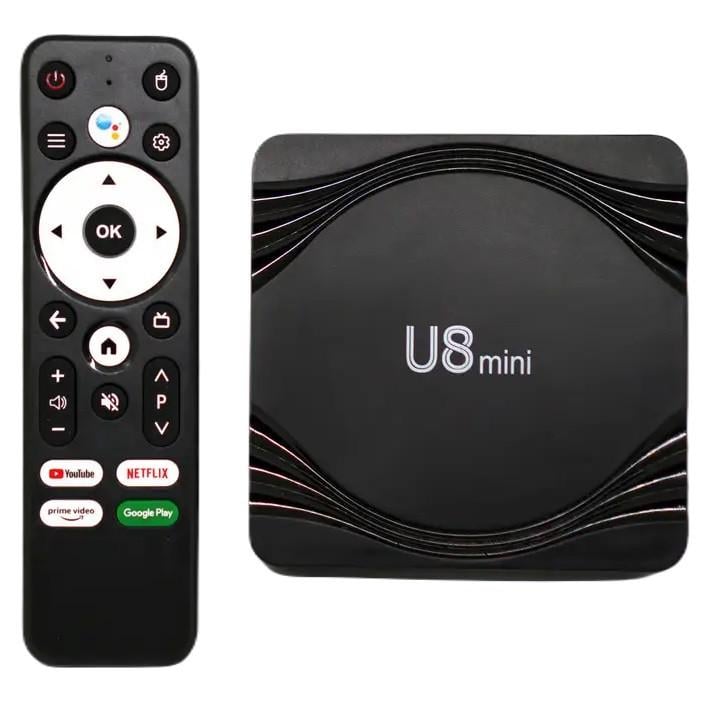 ТВ-приставка Android Smart TV Box RIAS U8 Mini 4 Gb/ 32 Gb 4K UltraHD Android 11 Black (3_06083)