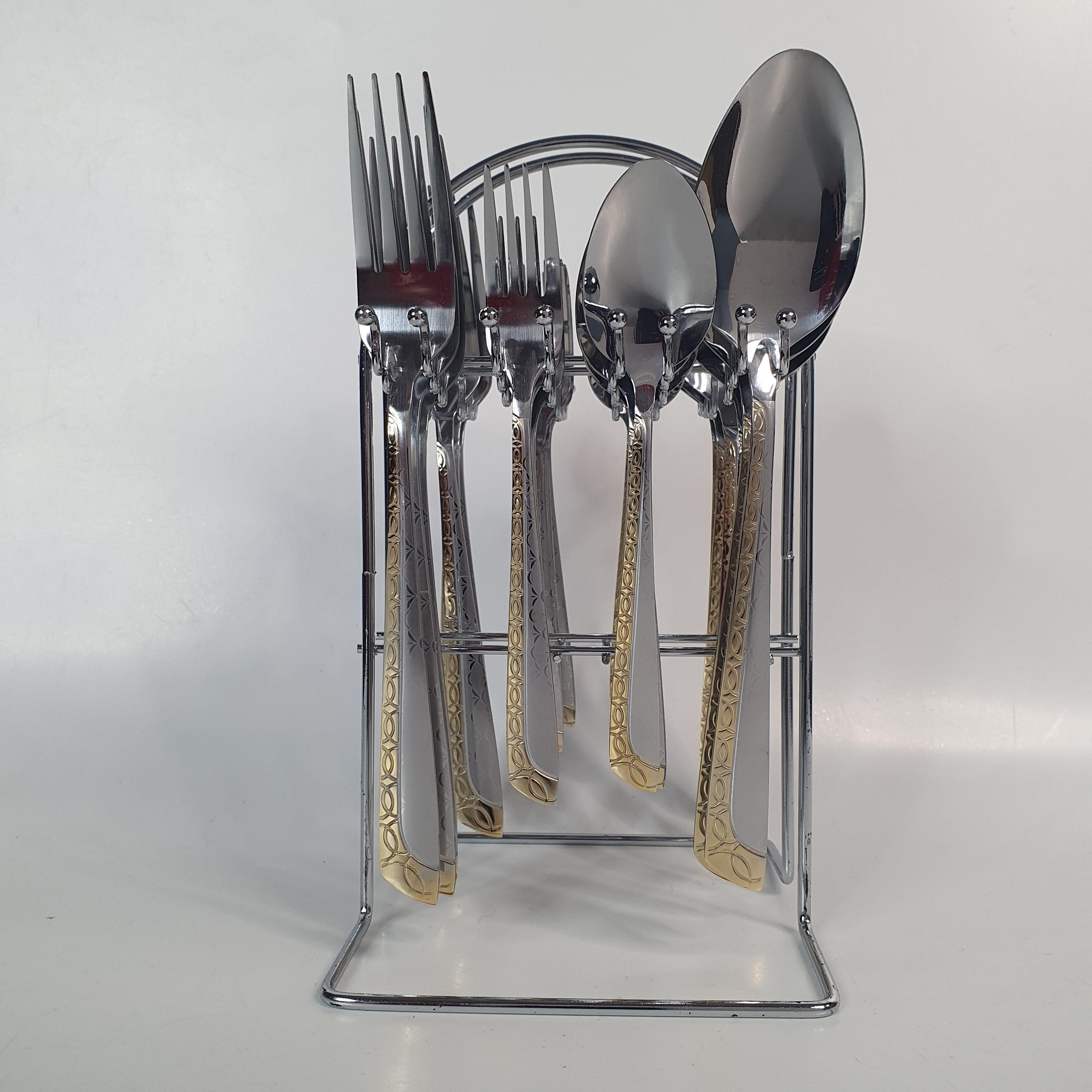 Набор столовых приборов Top Kitchen 24 предмета на 6 персон Серебристый (C-24)