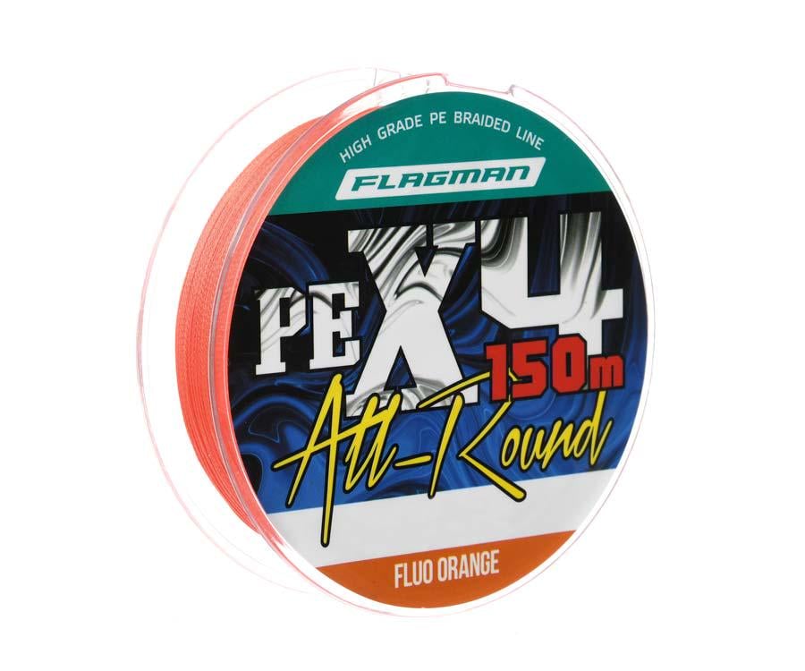 Шнур Flagman All-Round PE X-4 150 м 0,08 мм Fluo Orange (X4AO-008)