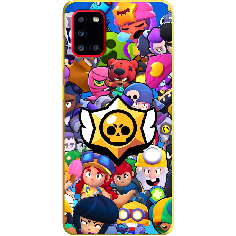 Чехол Boxface Samsung A315 Galaxy A31 Brawl Stars Желтый силикон (39470-up2389-39919)