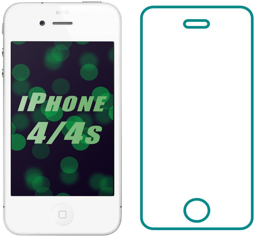 Защитное стекло iPhone 4 4S (Прозрачное 2.5 D 9H) (03710)