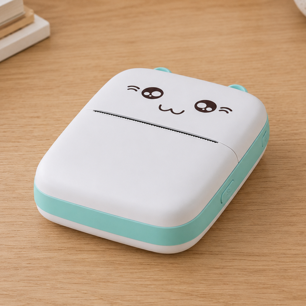 Портативний термопринтер для друку з телефону Mini Printer Синій Портативний термопринтер для друку з телефону Mini Printer Синій
