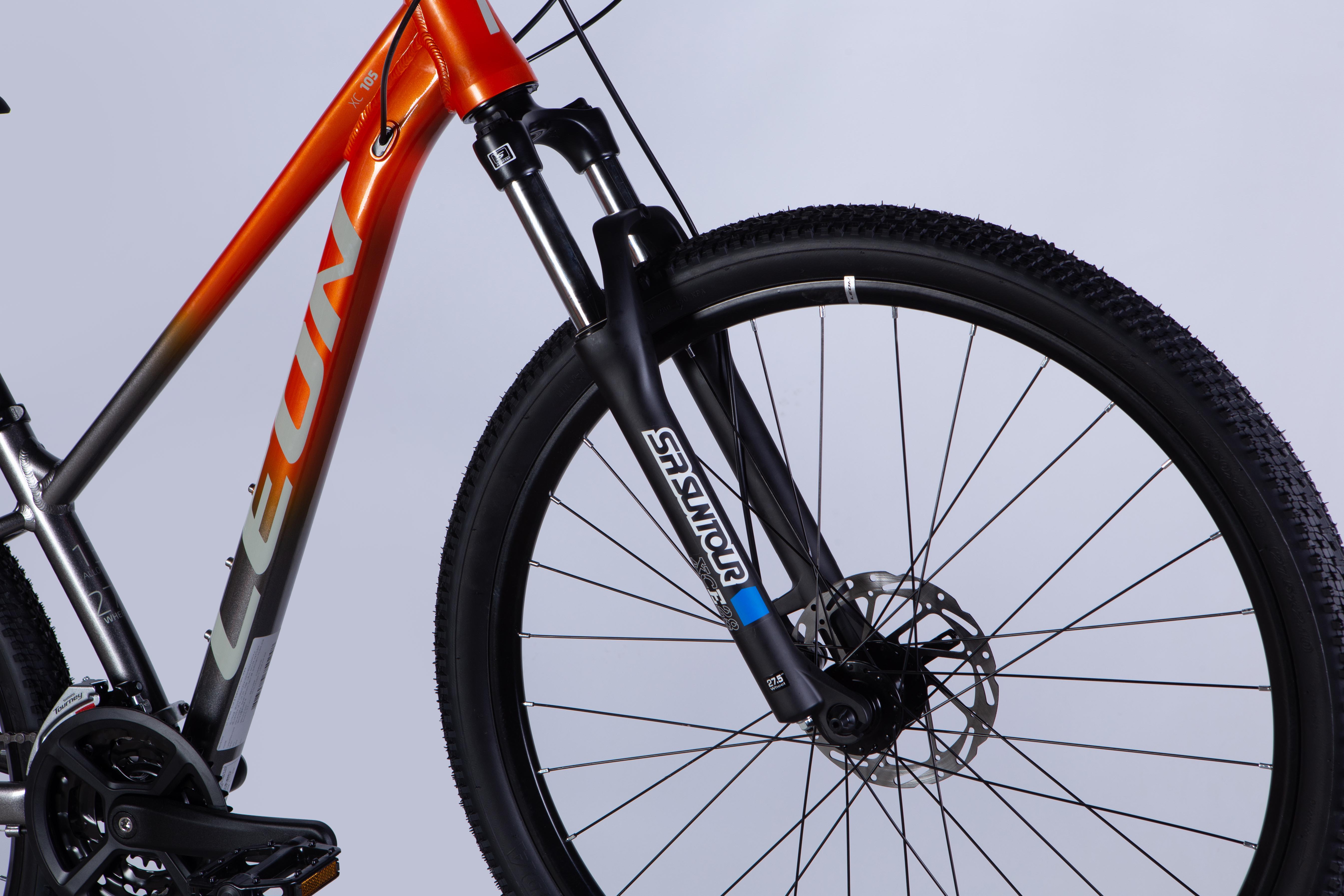 Велосипед Leon 2025 XC 105 DD CS AL 27,5" рама 13" Оранжевый с серебристым (OPS-LN-27,5-027) - фото 6 Велосипед Leon 2025 XC 105 DD CS AL 27,5" рама 13" Оранжевый с серебристым (OPS-LN-27,5-027) - фото 6