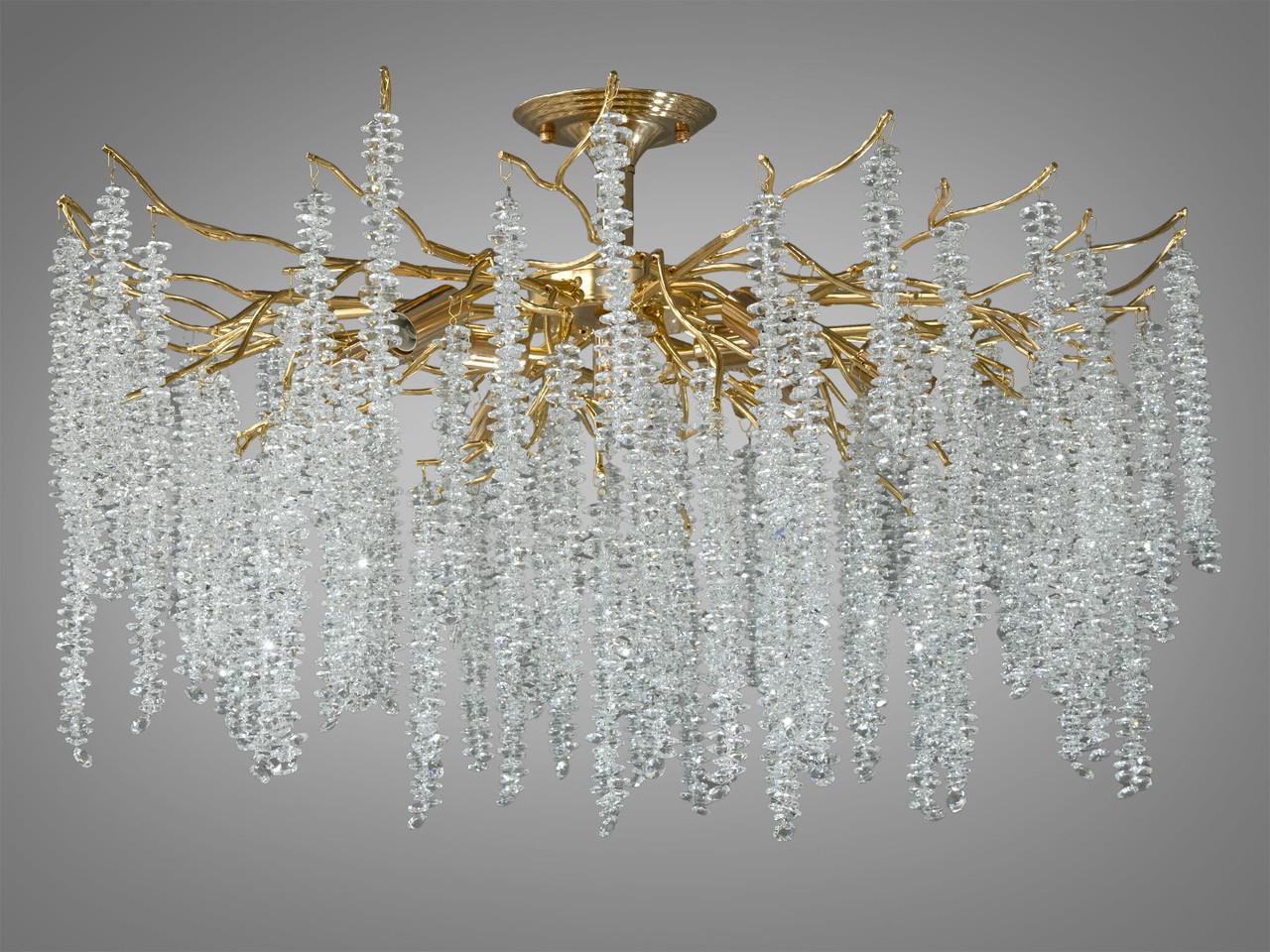 Люстра хрустальная A605-800GD-LS Глициния для большого холла Золотой (2480150336) - фото 2