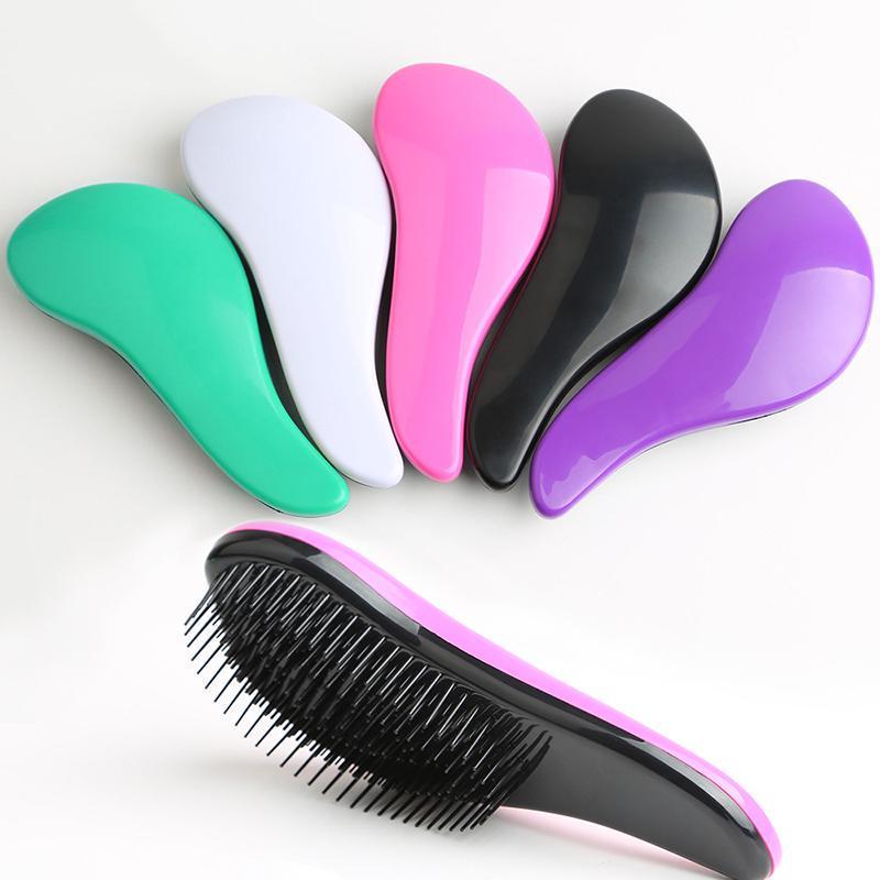 Гребінець для волосся що розплутує Salon Detangl Hair Brush міні Малиновий - фото 2